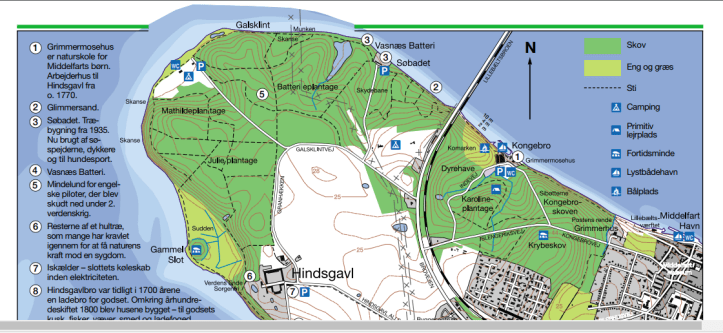 Kortudsnit Gals Klint