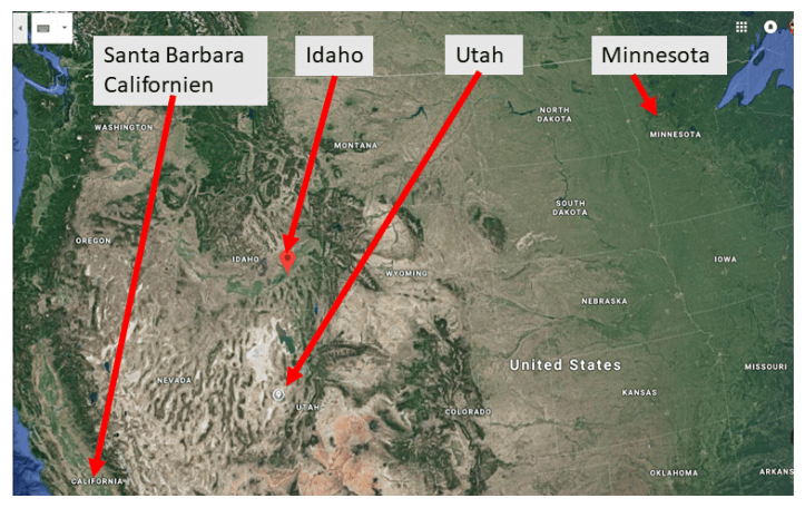 Carl Marinus Andreasen map steder