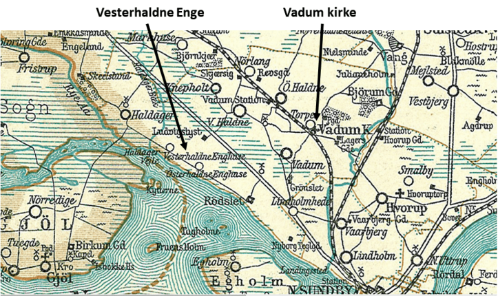 Vadum Vesterhaldne Enge 1900-1