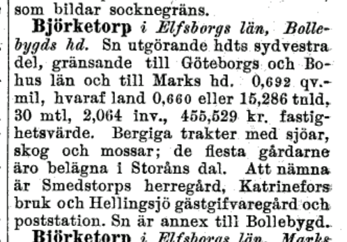 Bjørketorp 1882-2