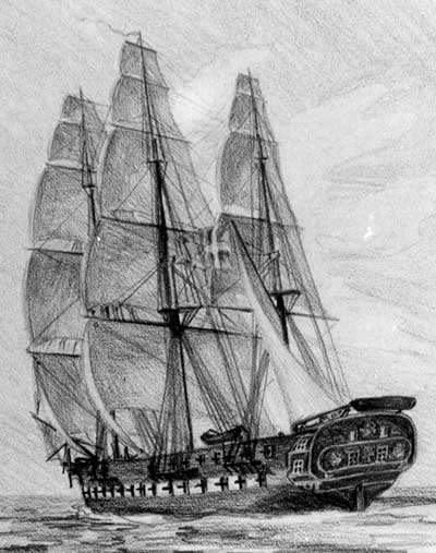 Fregatten Gefion (Orlovsmusset1843)