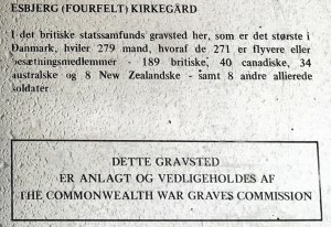 Informations tavle på Fourfeldt gravlund