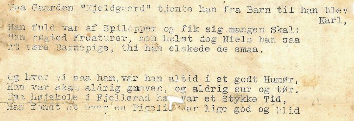 Sang til Niels og Marie Jørgensens Sølvbryllup