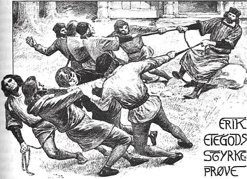 The Danish King Erik Ejegod styrkeprøve